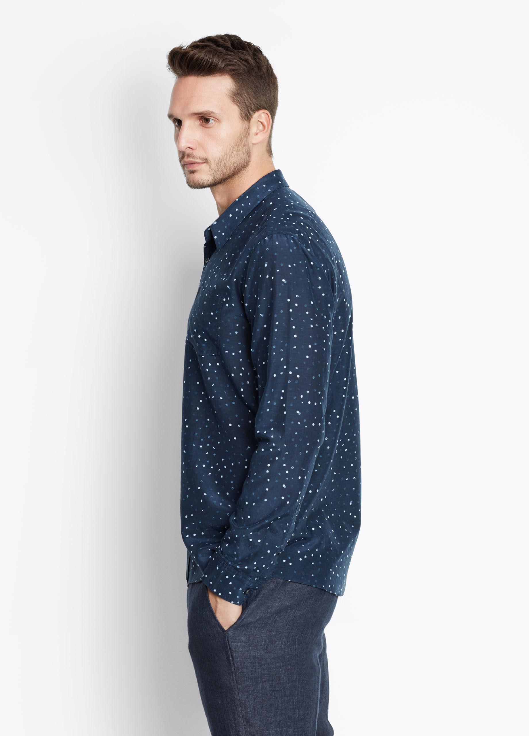 blue dot shirt mens